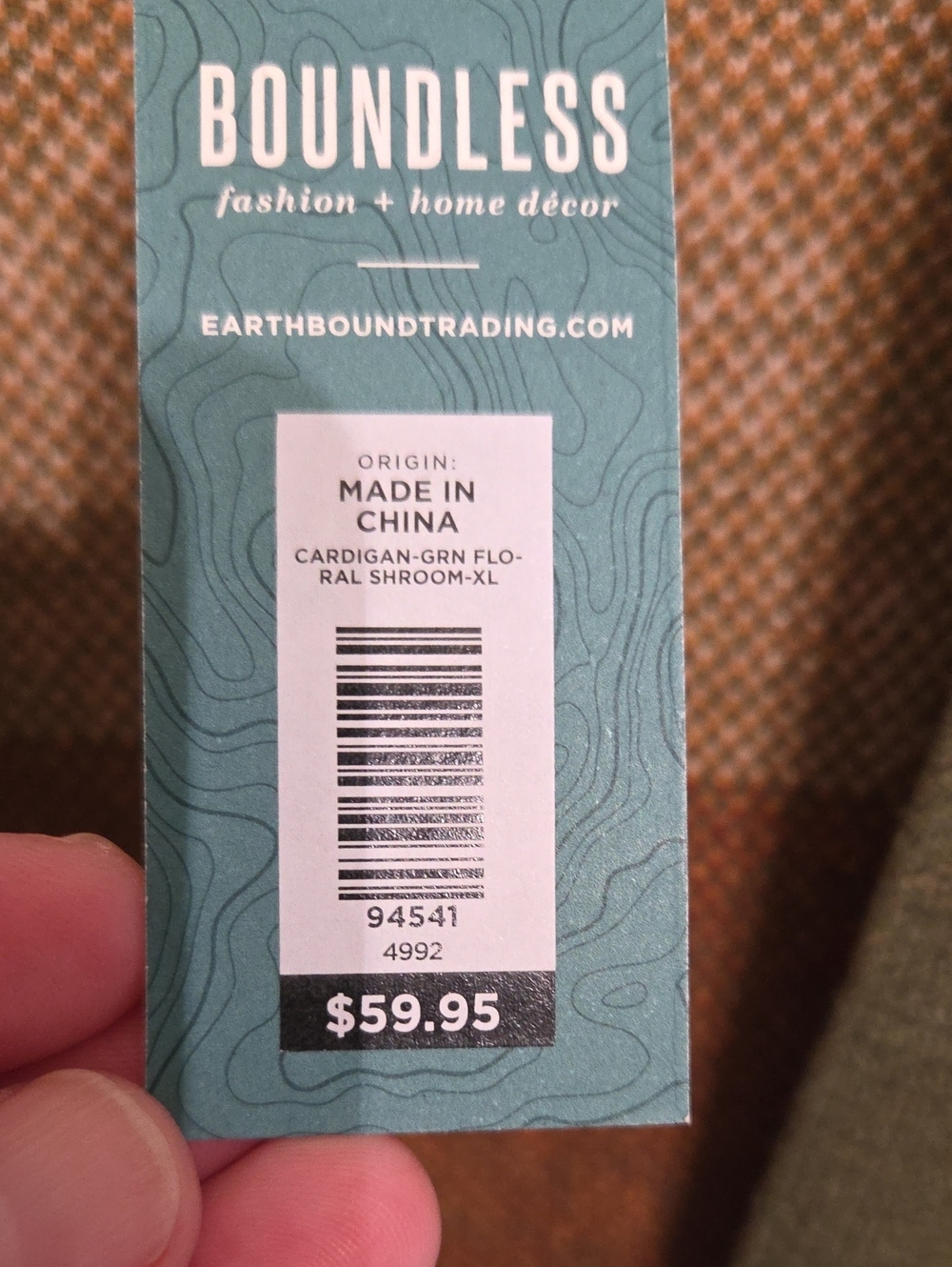 Earthbound Trading Co. Long Cardigan NWT - Picture 3 of 7